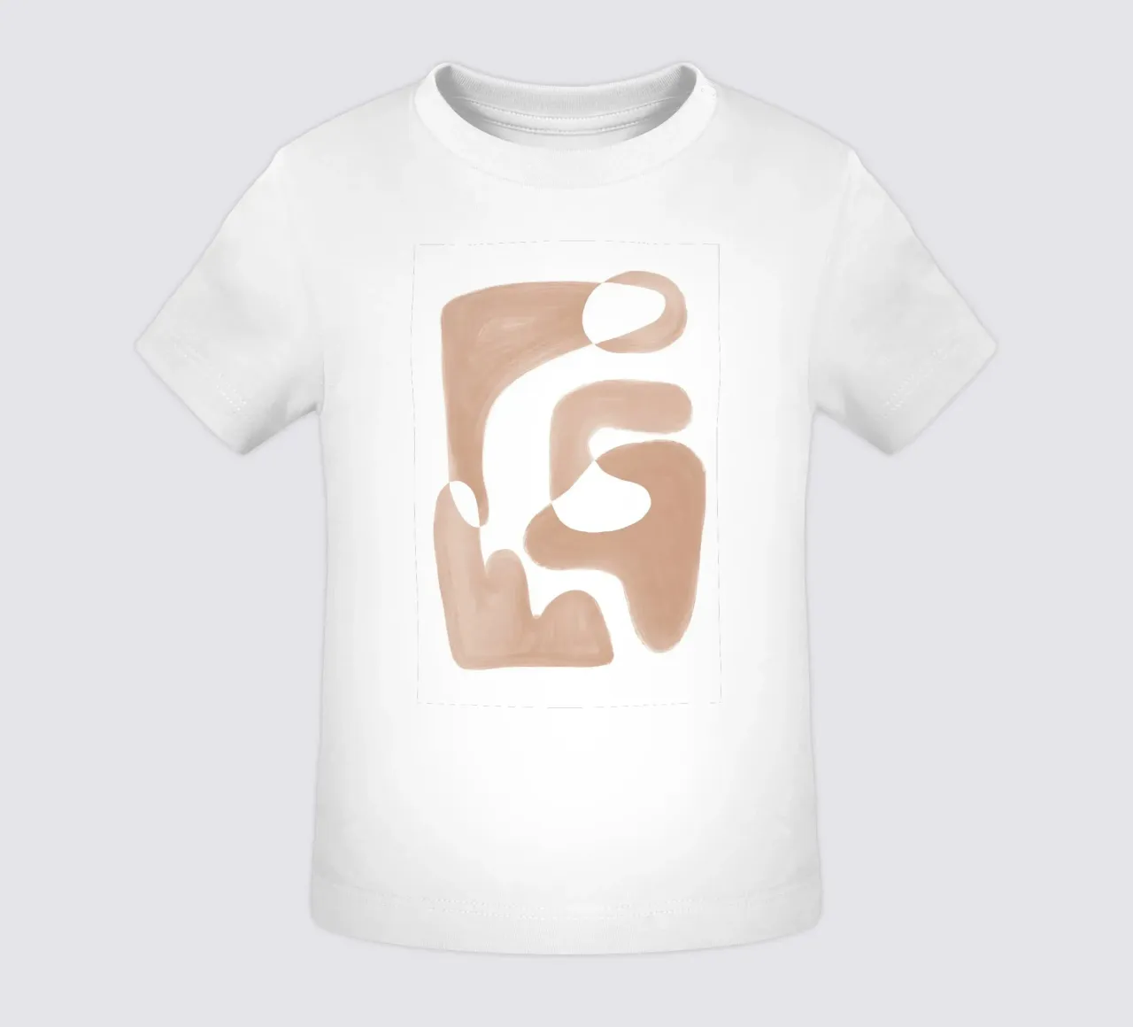 Forme astratte curve di colore marrone maglietta neonato da Melloi Art Print