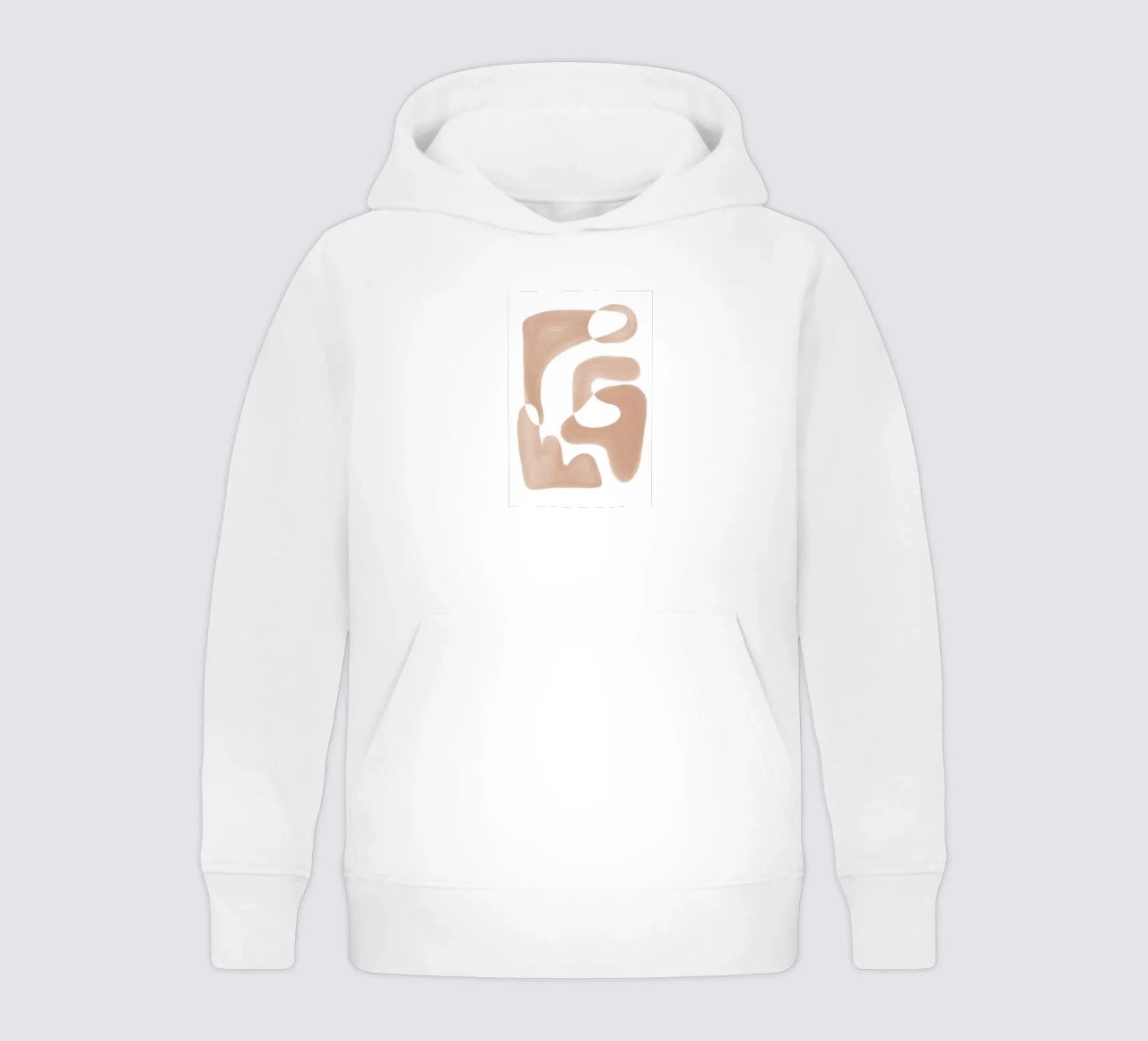 Forme astratte curve di colore marrone felpa bambino con cappuccio da Melloi Art Print