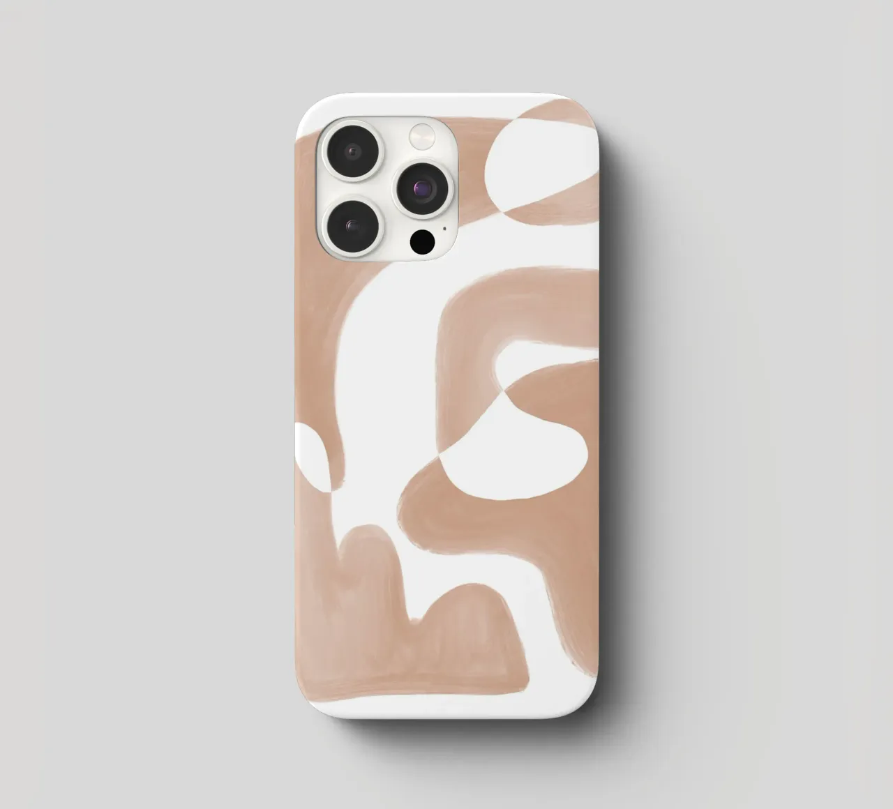 Forme astratte curve di colore marrone cover iphone da Melloi Art Print