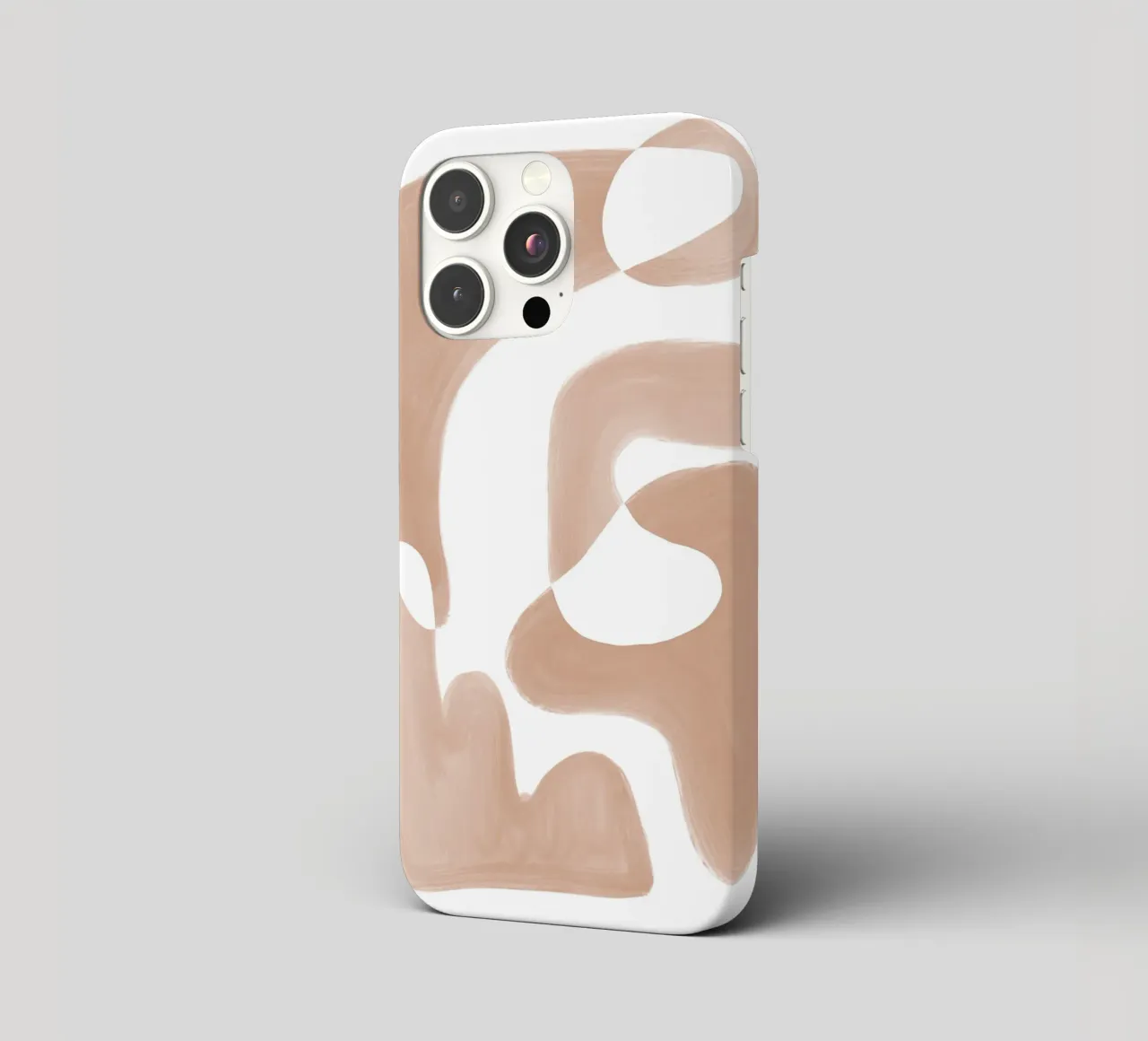 Forme astratte curve di colore marrone cover iphone da Melloi Art Print