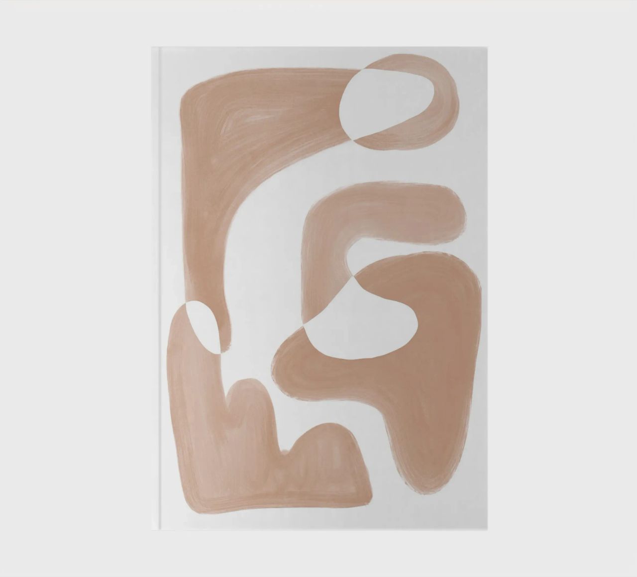 Forme astratte curve di colore marrone diario da Melloi Art Print