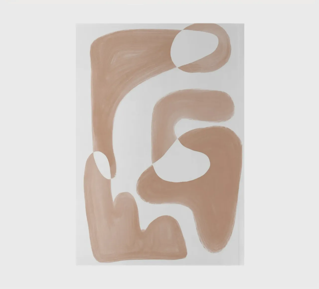 Forme astratte curve di colore marrone diario da Melloi Art Print