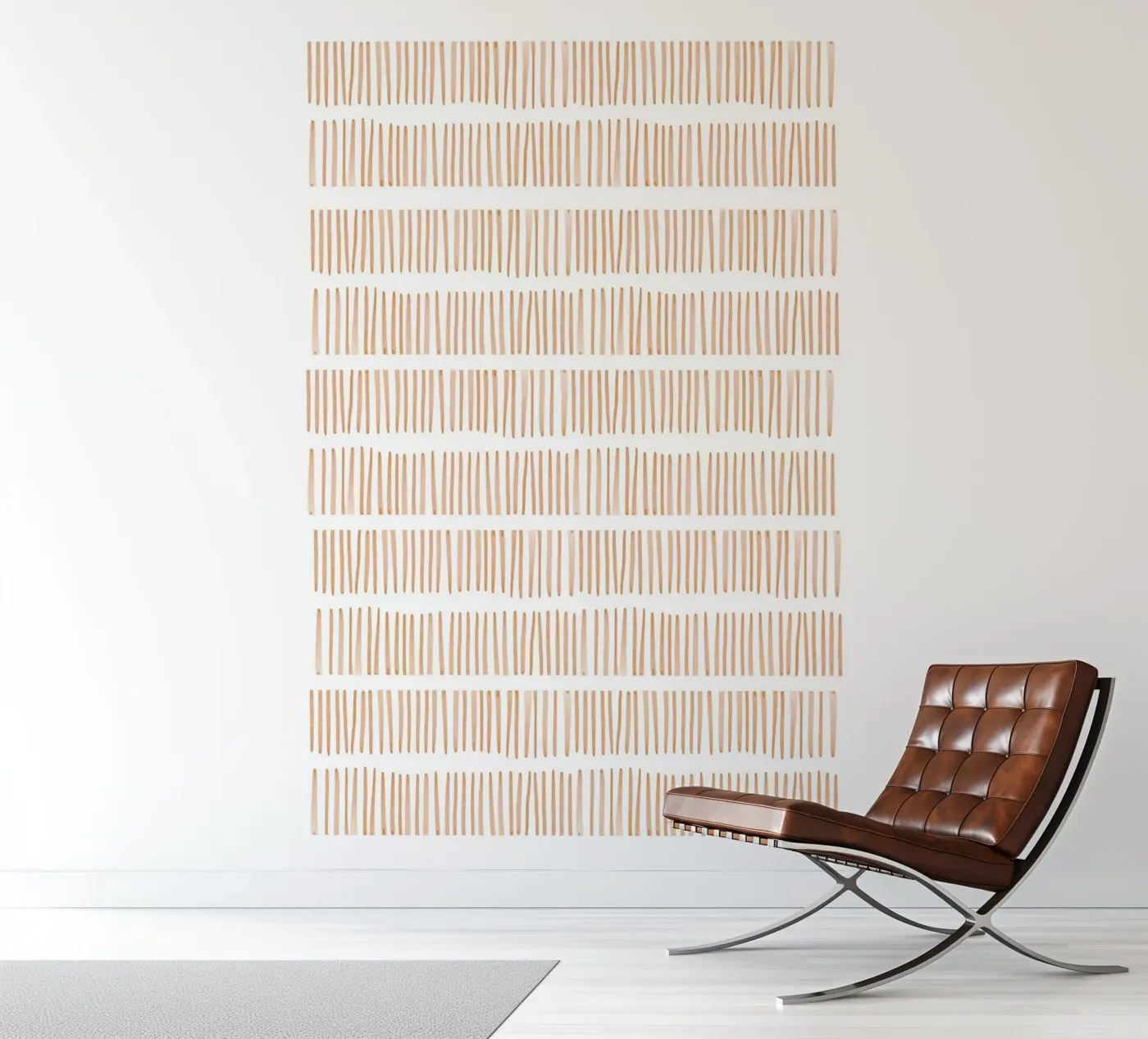 Verticaal lijnpatroon fotobehang van Melloi Art Print