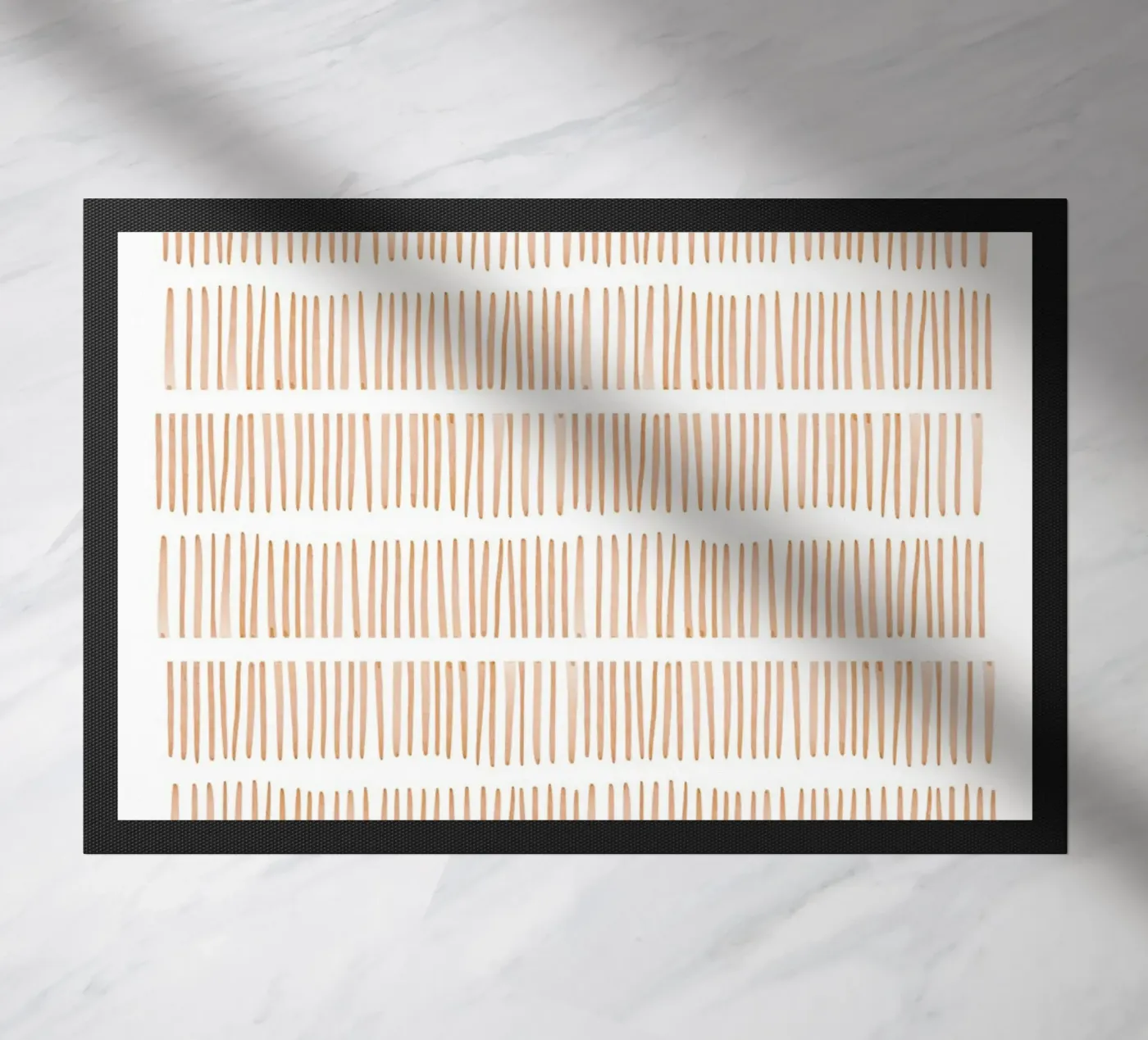 Vertical Line Pattern Fußmatte von Melloi Art Print