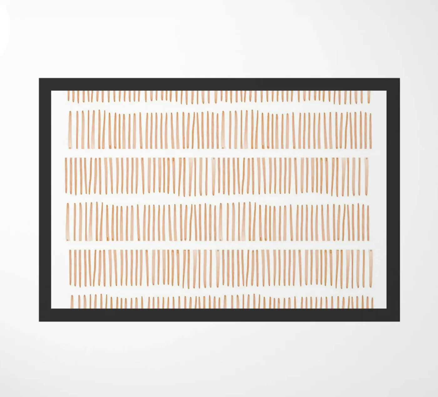 Vertical Line Pattern Fußmatte von Melloi Art Print