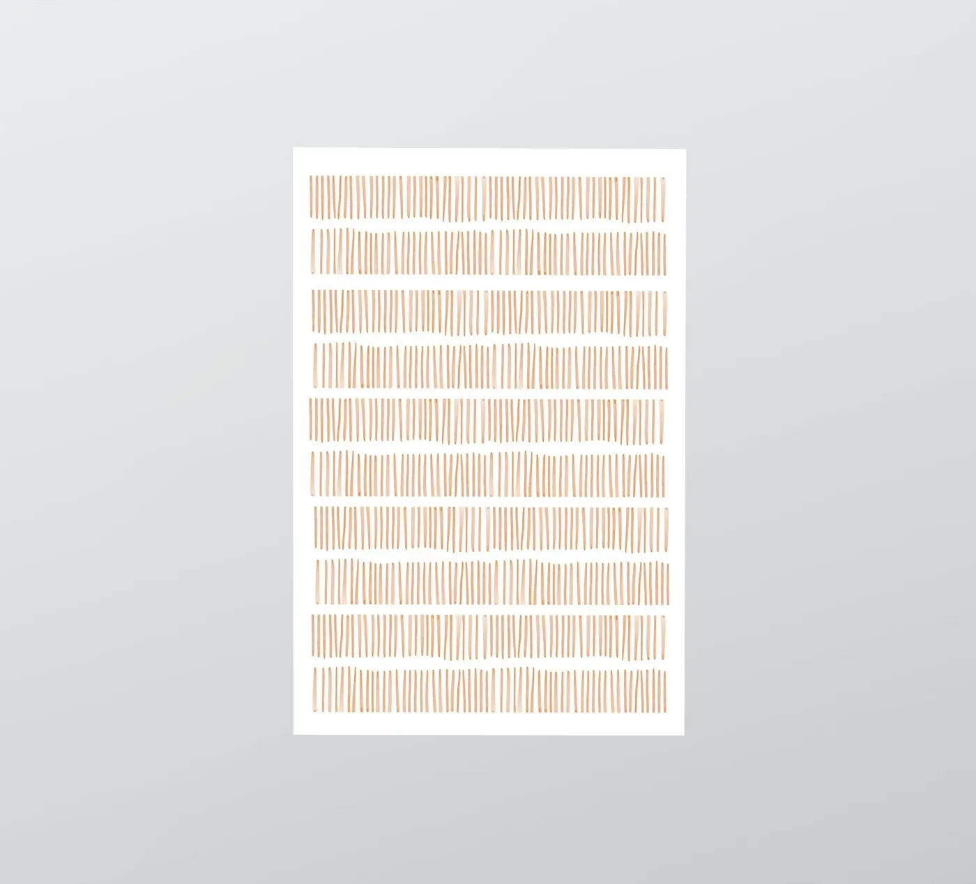 Vertical Line Pattern sticker by Melloi Art Print