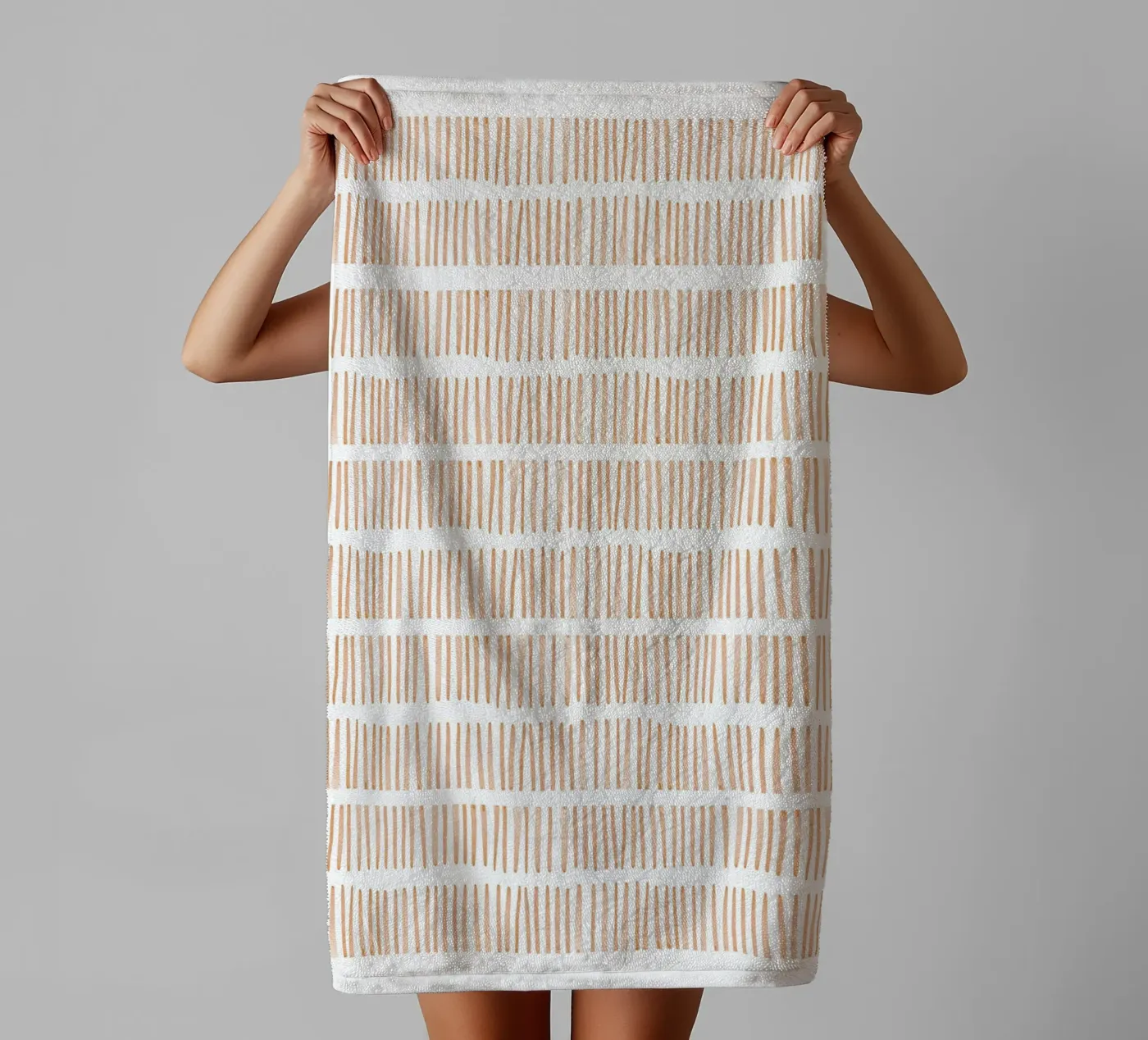 Vertical Line Pattern towel by Melloi Art Print