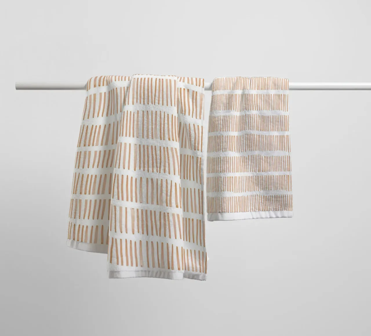 Modello a linee verticali asciugamano da bagno da Melloi Art Print