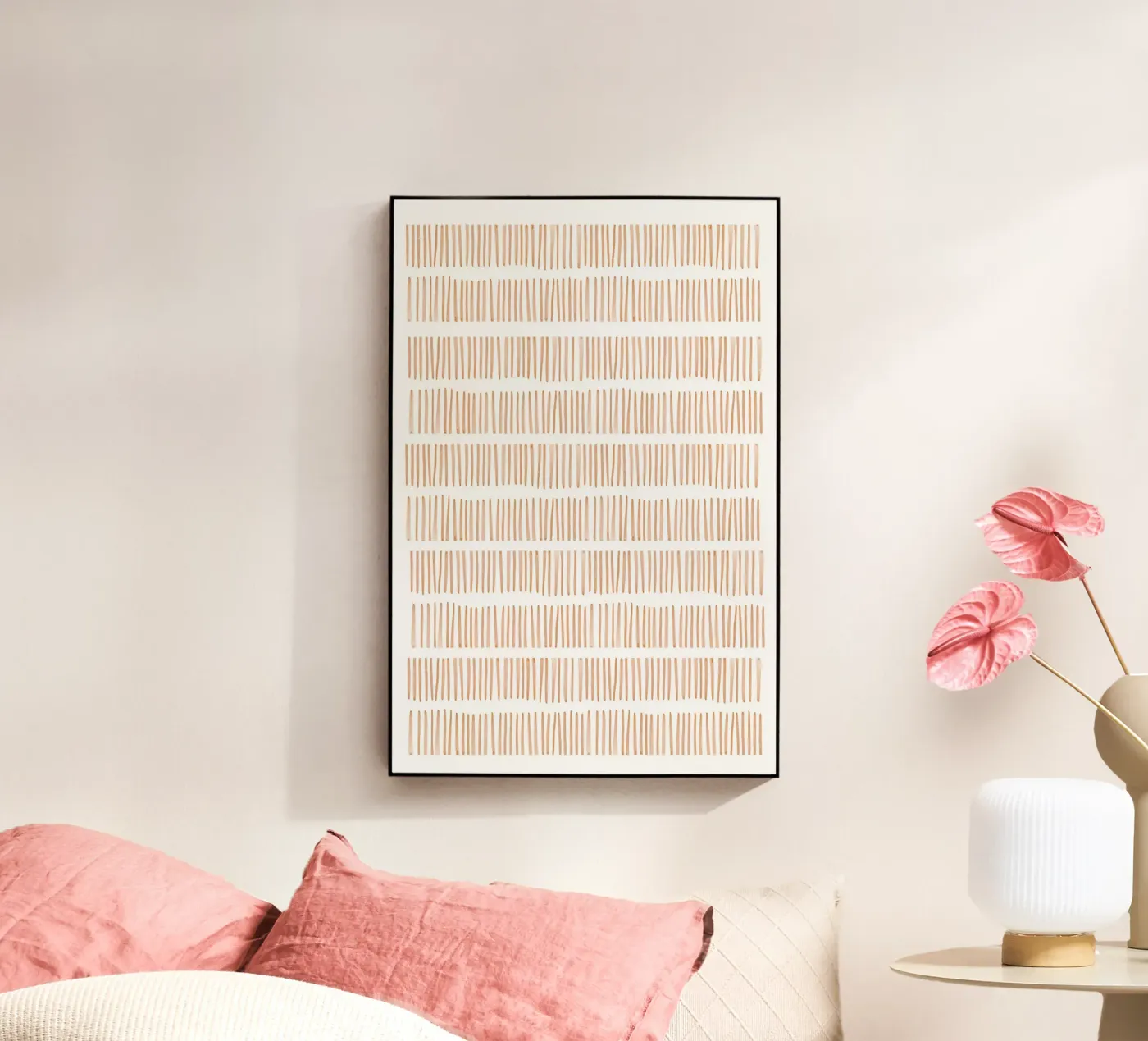 Modello a linee verticali plexiglass da Melloi Art Print