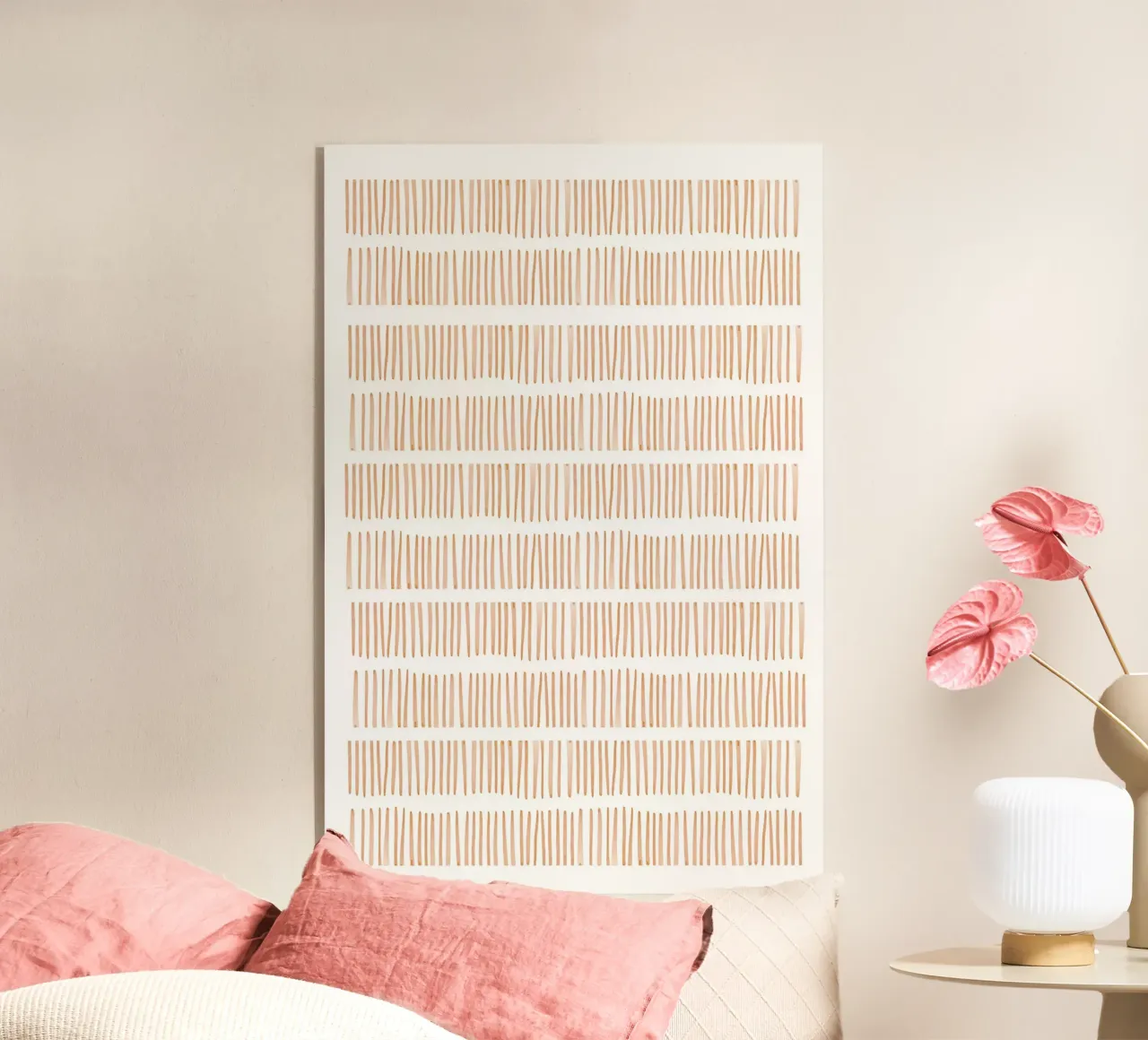 Modello a linee verticali plexiglass da Melloi Art Print