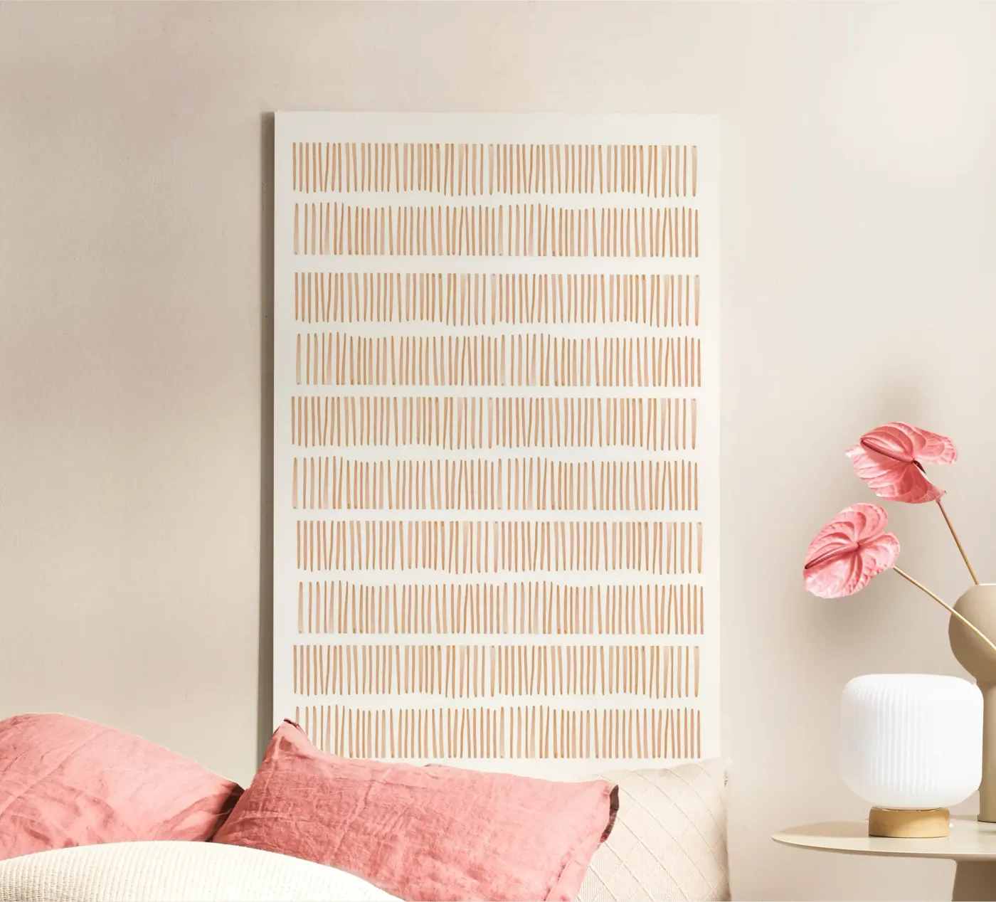 Vertical Line Pattern canvas van Melloi Art Print