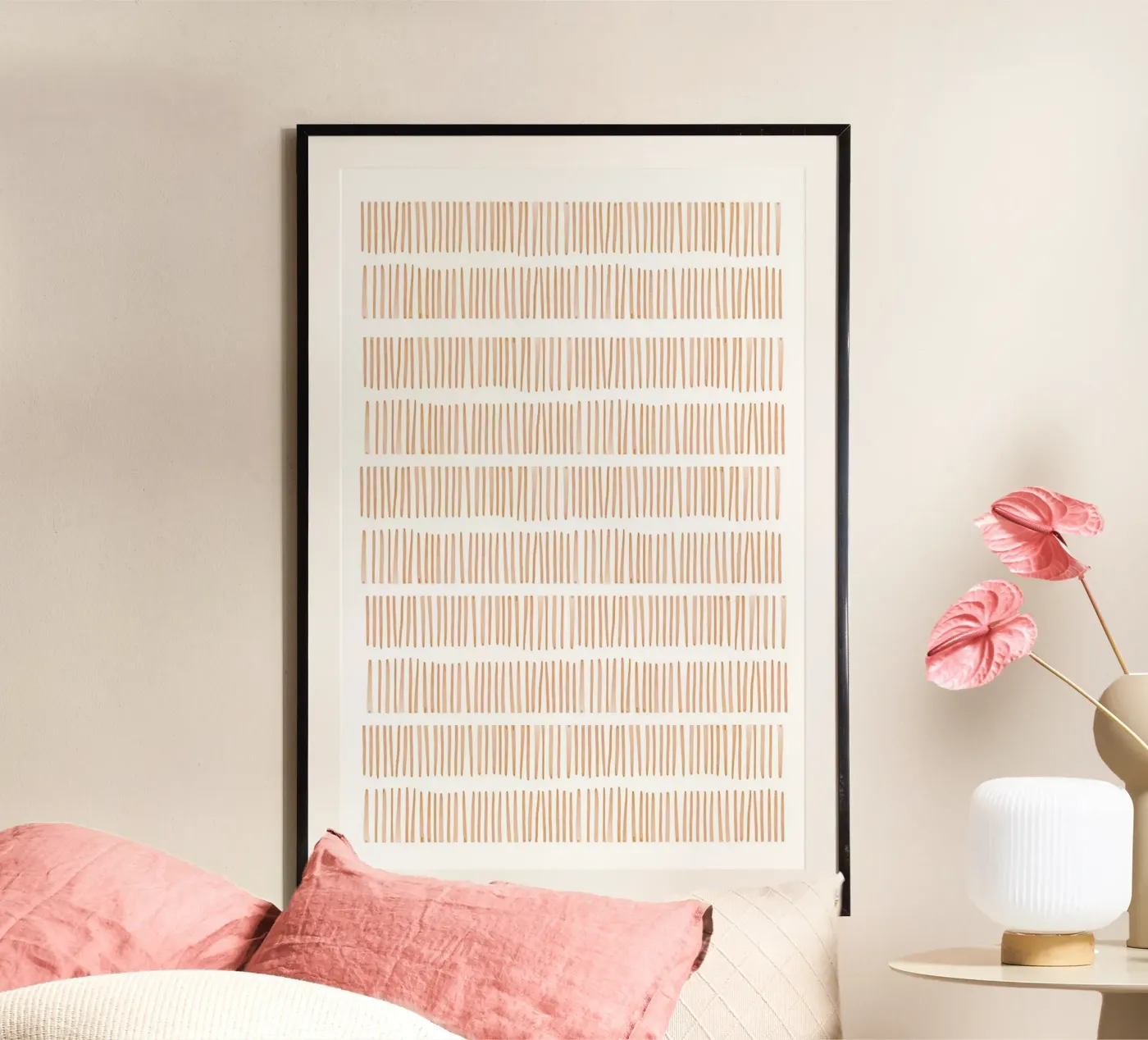 Vertical Line Pattern poster by Melloi Art Print