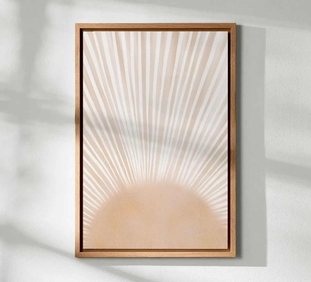Sunshine Light Rays canvas with Floater frame by Melloi Art Print