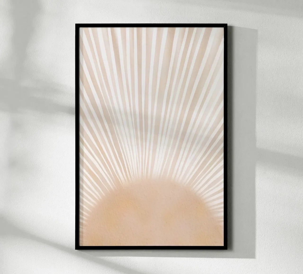Raggi di luce solare poster con telaio in plastica da Melloi Art Print