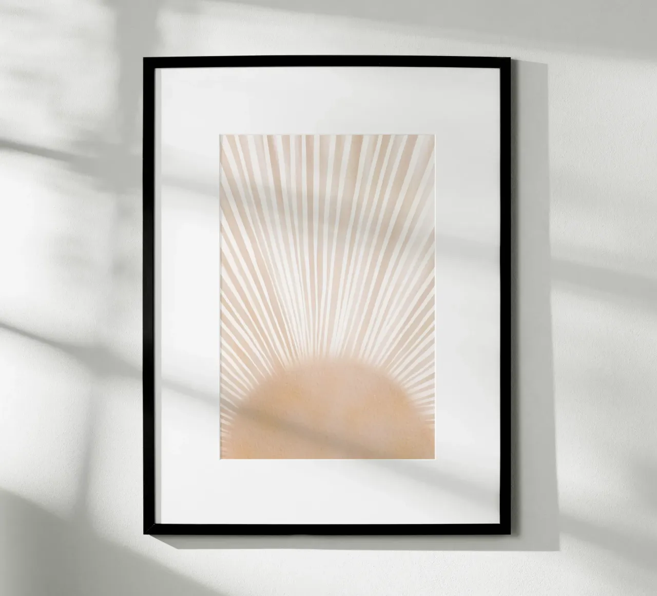 Raggi di luce solare poster con telaio in plastica da Melloi Art Print