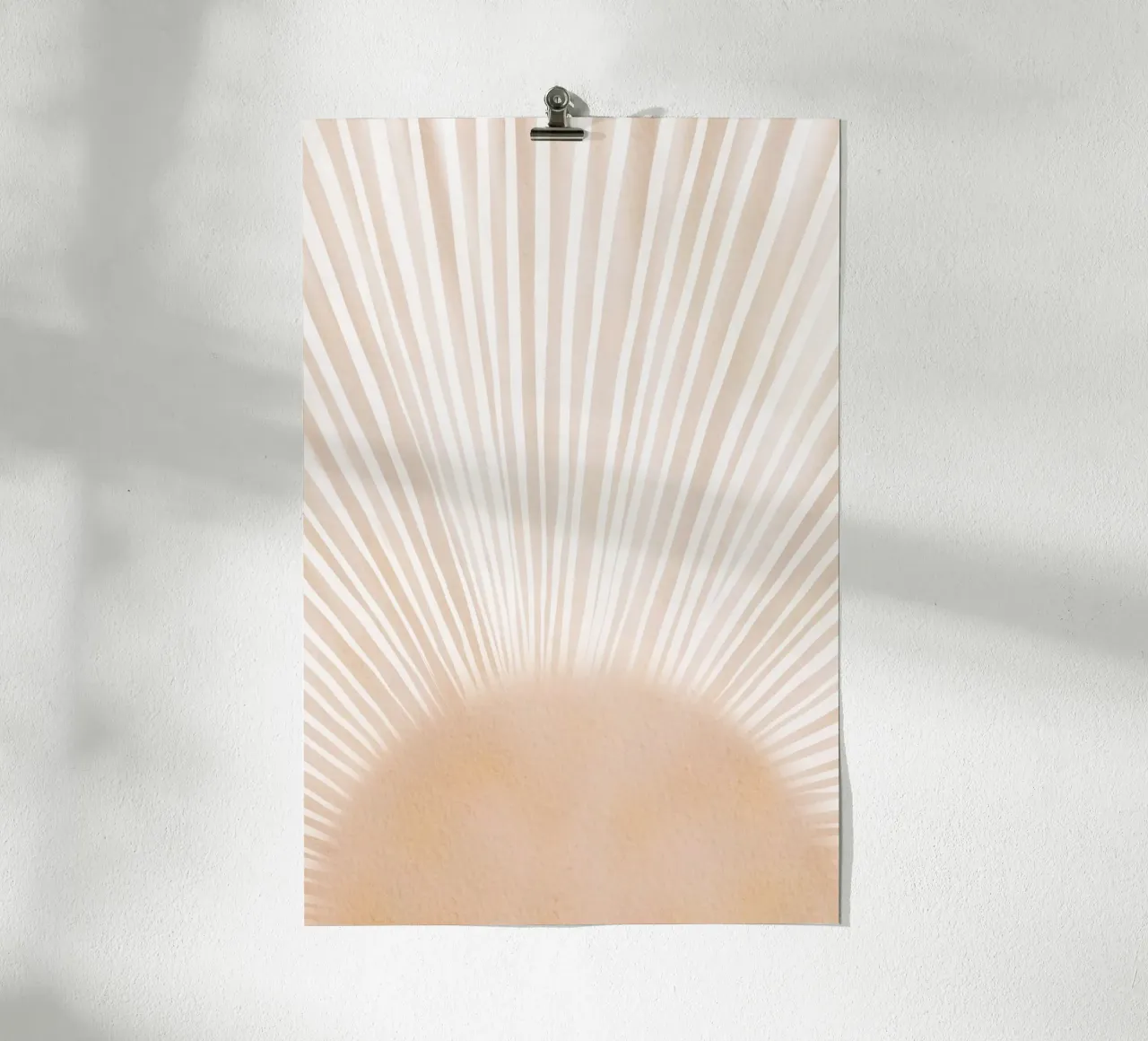 Raggi di luce solare poster con telaio in plastica da Melloi Art Print
