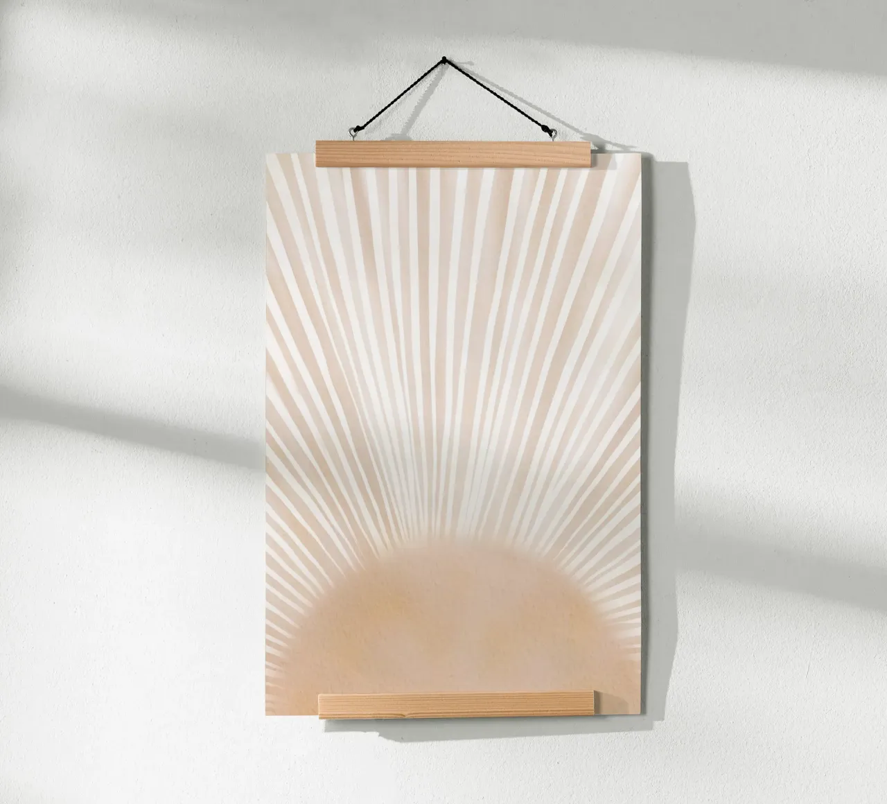 Raggi di luce solare poster con telaio in plastica da Melloi Art Print