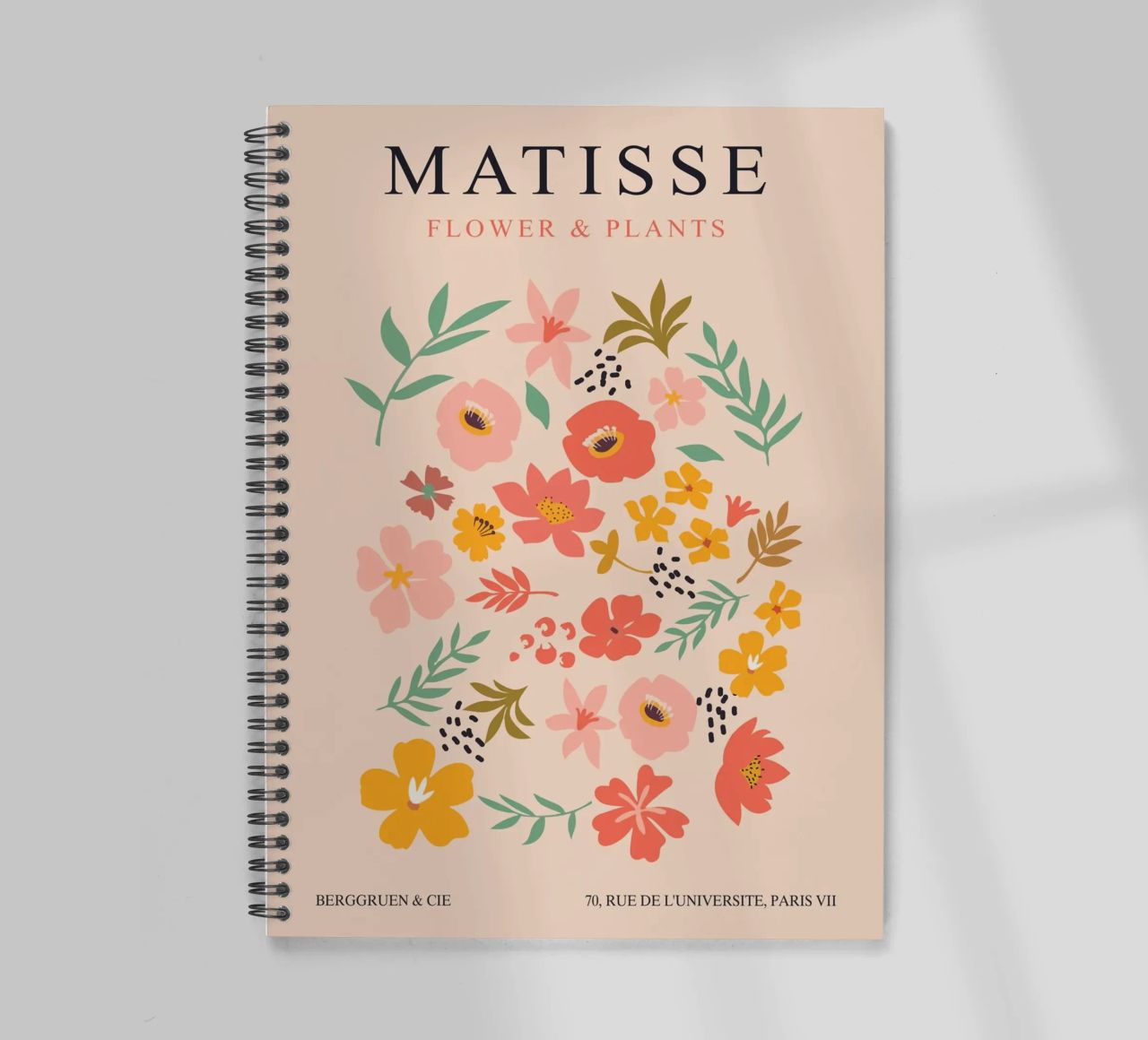 Matisse Flowers - Elegant Art Design spiral notebook by Whole©