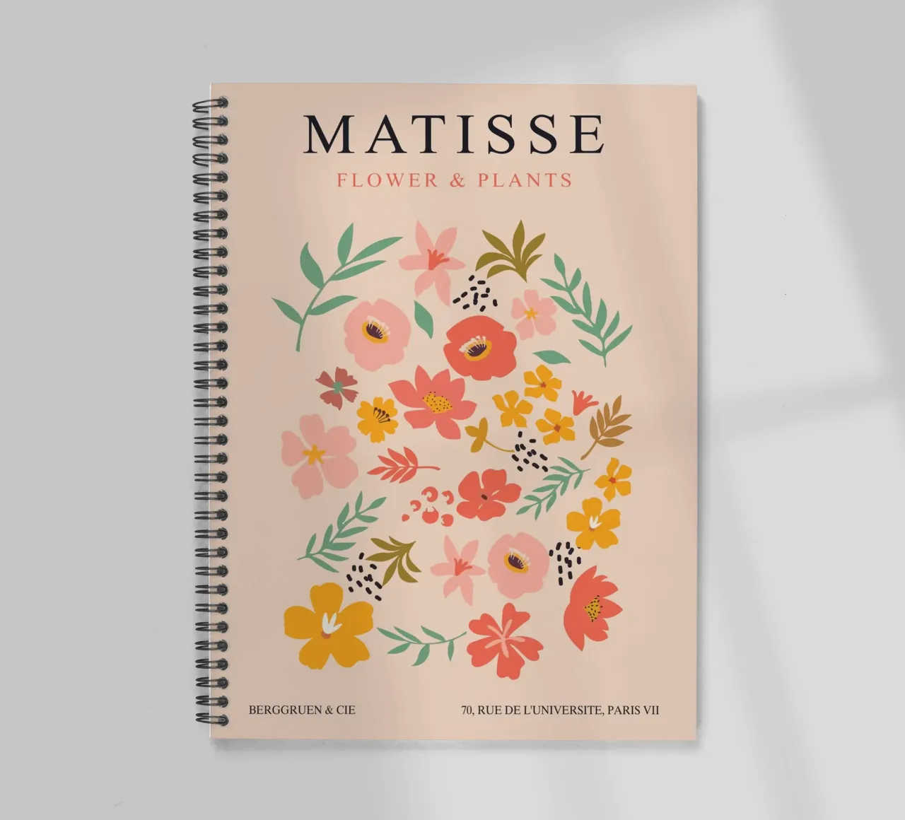Matisse Flowers - Elegant Art Design spiral notebook by Whole©