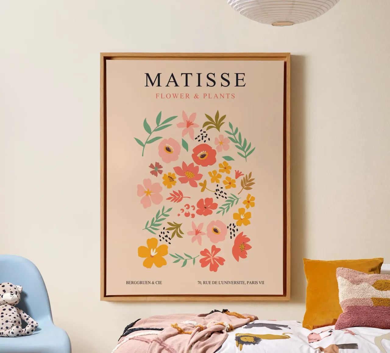 Matisse Bloemen - Elegant Kunstontwerp canvas met Baklijst van Whole©
