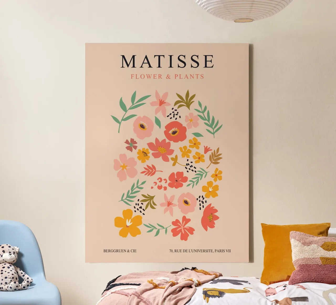 Matisse Bloemen - Elegant Kunstontwerp canvas met Baklijst van Whole©