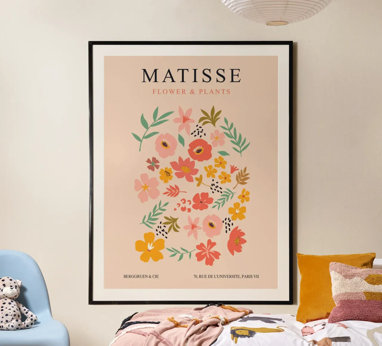 Matisse Bloemen - Elegant Kunstontwerp poster met houten frame van Whole©