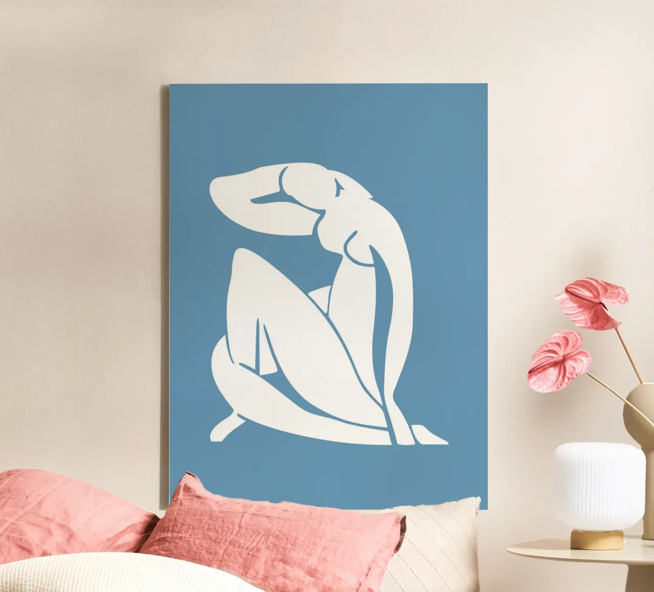 Matisse Silhouet - Abstracte Kunst canvas met Baklijst van Whole©