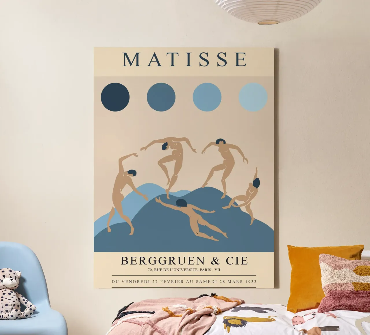Matisse Danser - Abstract Icoon canvas met Baklijst van Whole©