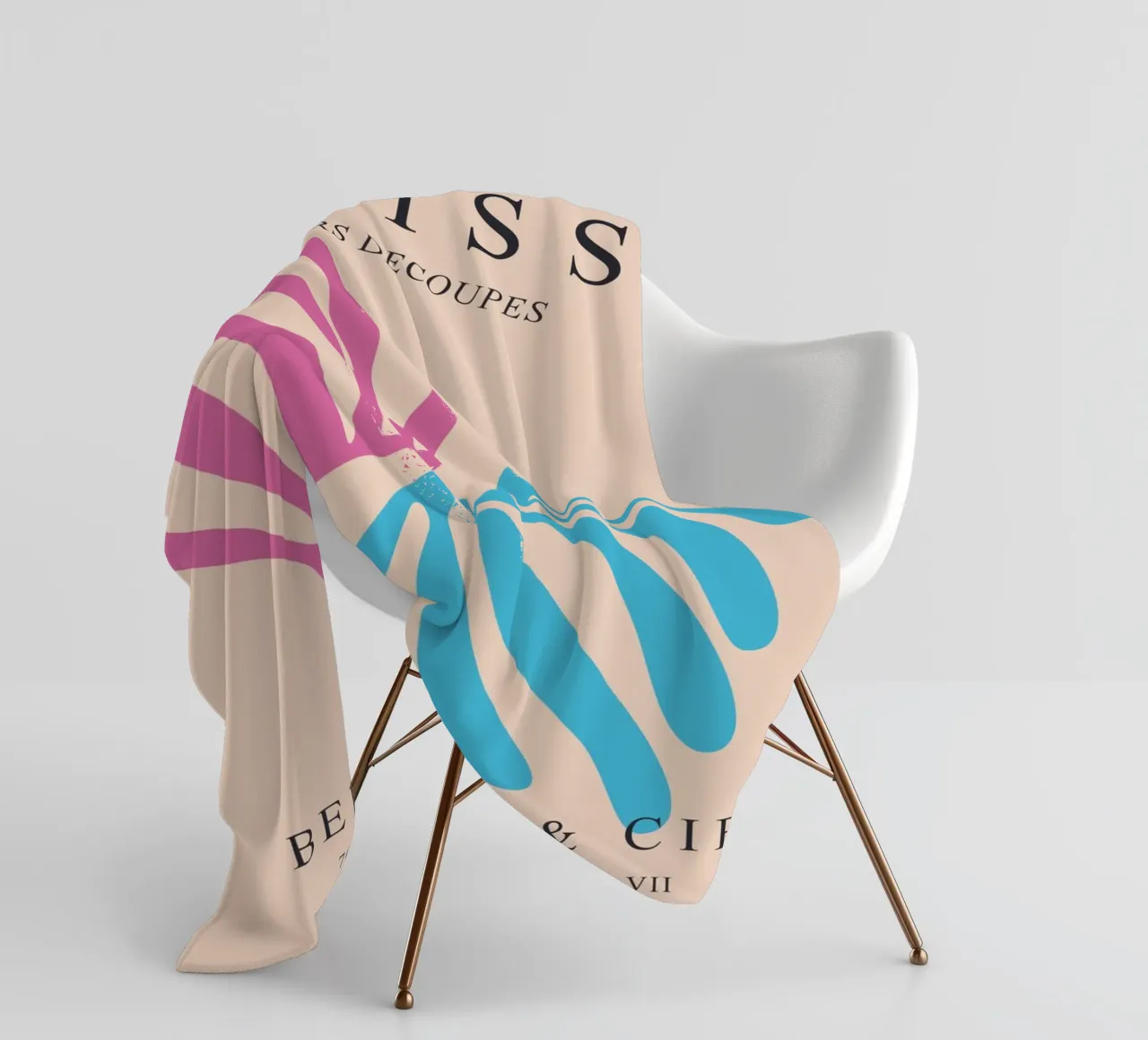 Matisse Forms - Abstract elegance fleece blanket by Whole©