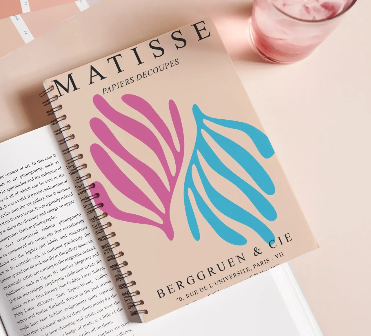 Matisse Forms - Abstract elegance spiral notebook by Whole©