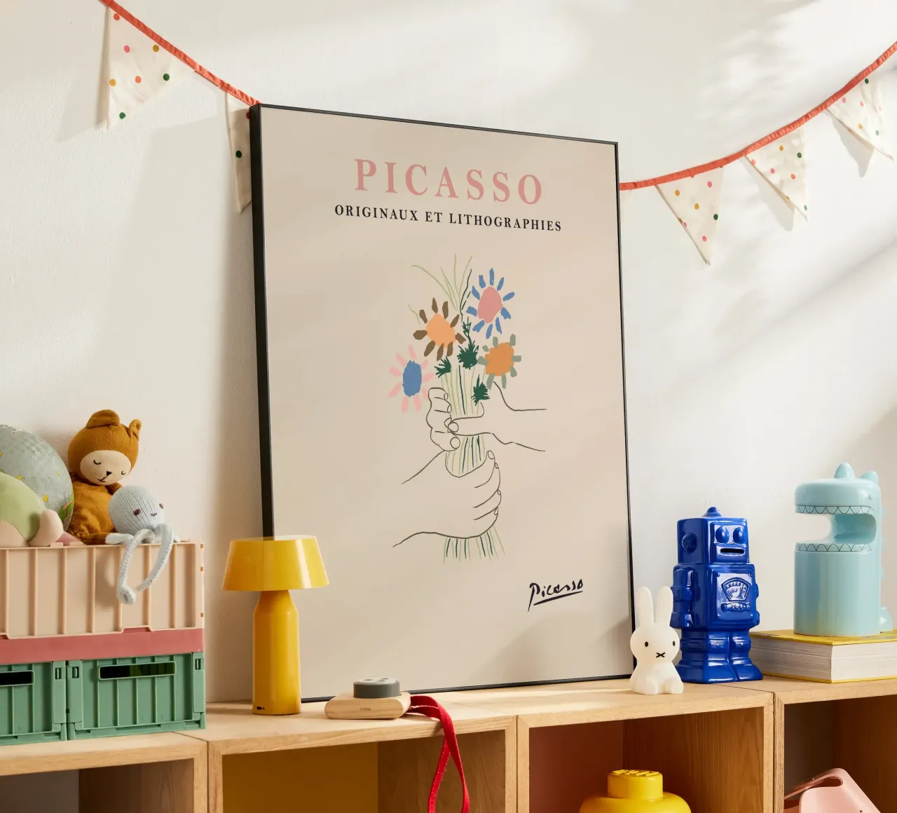 Picasso Blumen – Zeitlose Kunst Alu-Dibond von Whole©