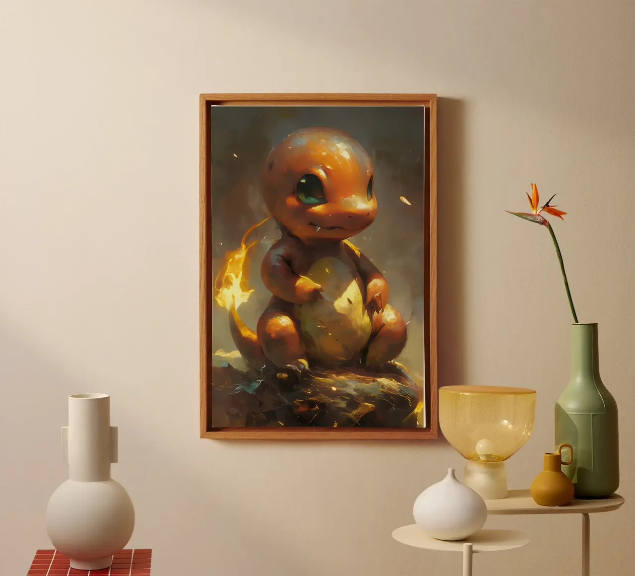 Charmander tela con Cornice a cassetta da CreativeStudio
