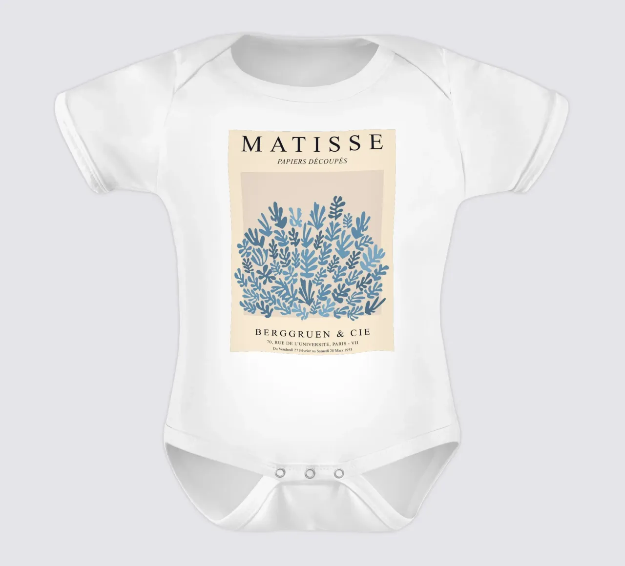 Modello Matisse blu body neonato maniche corte da Whole©