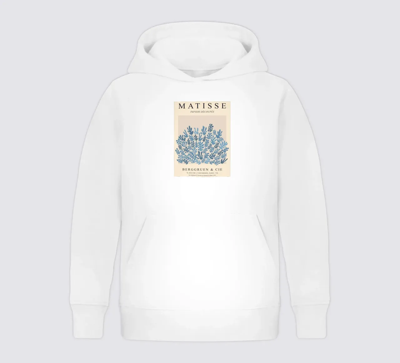 Blaues Matisse-Muster Kinder Hoodie von Whole©