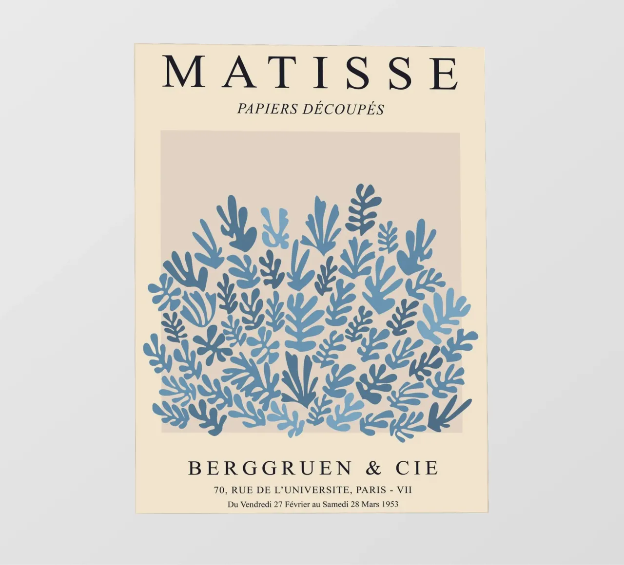 Blaues Matisse-Muster Fototapete von Whole©