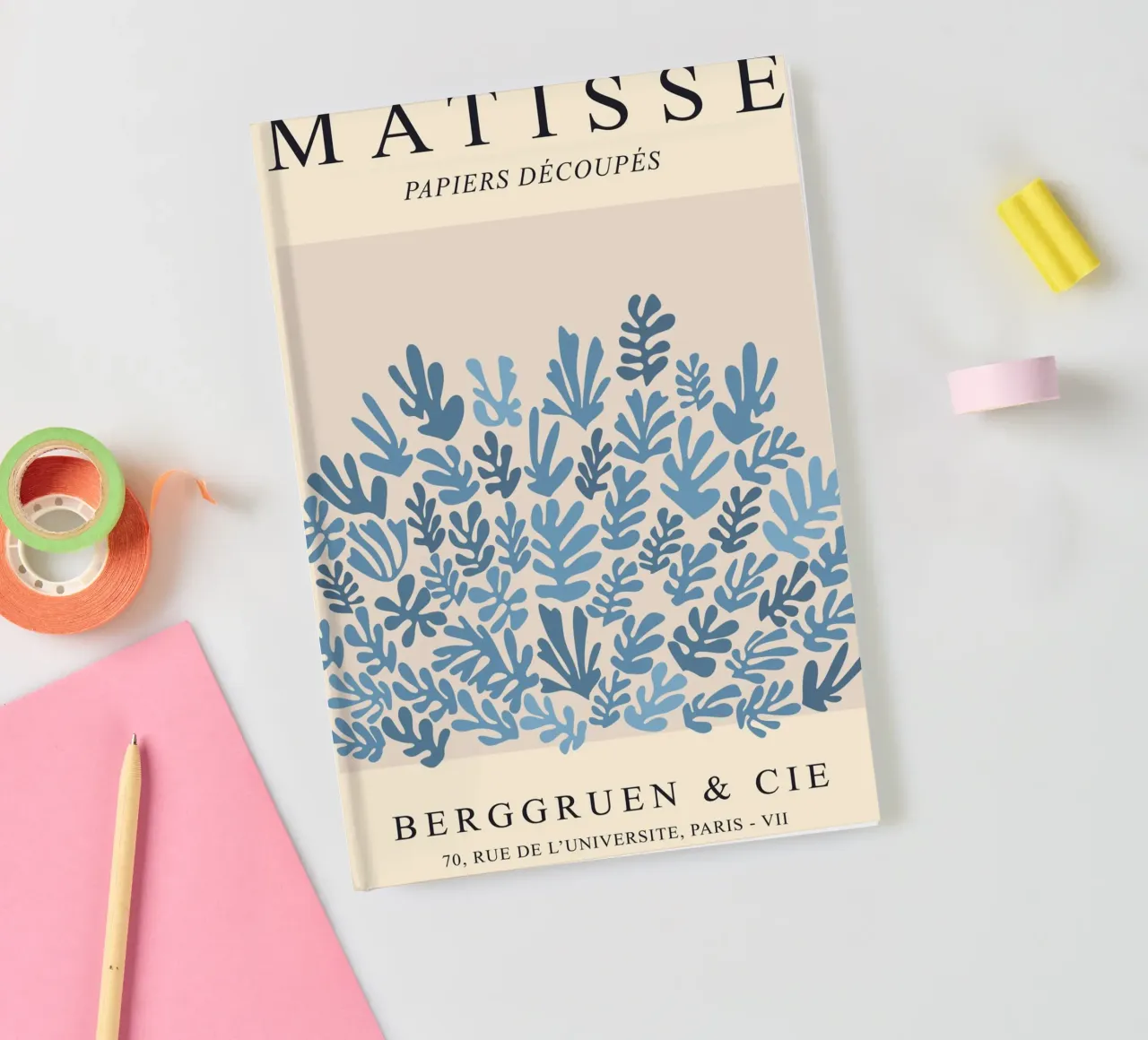 Blue Matisse pattern notebook by Whole©
