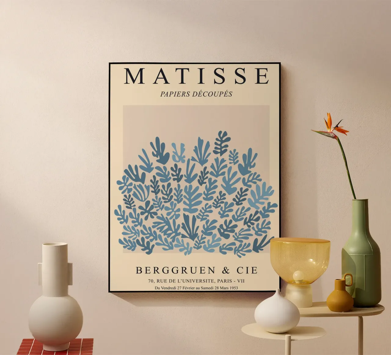 Blaues Matisse-Muster Acryl-Glas von Whole©