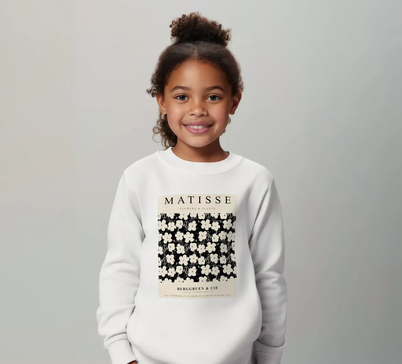 Matisse, motivo floreale in bianco e nero felpa bambino da Whole©