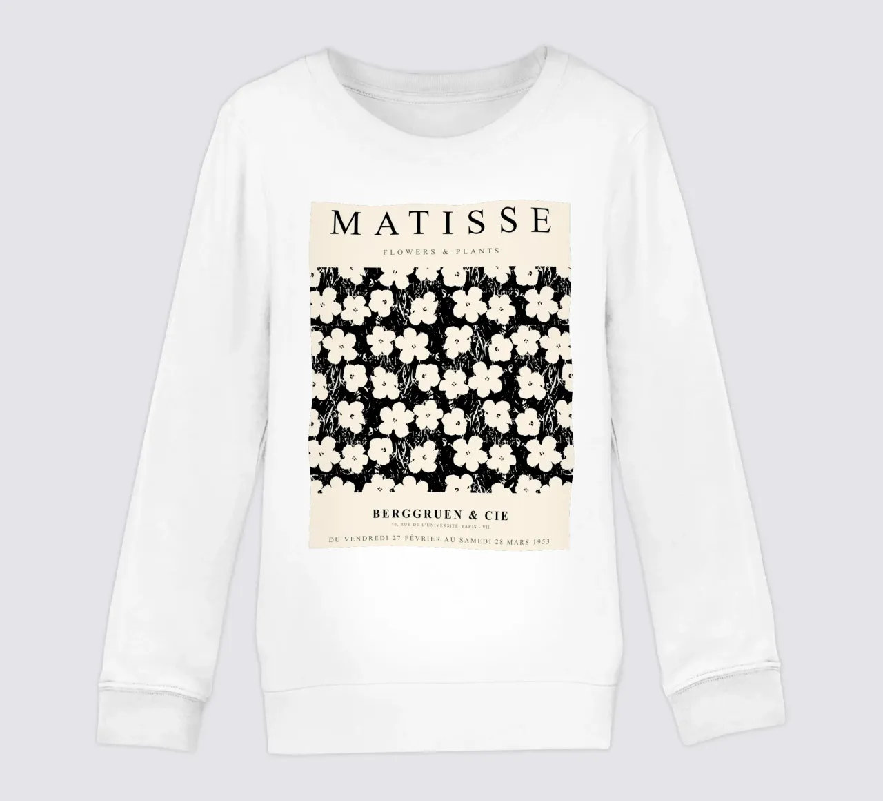 Matisse, motivo floreale in bianco e nero felpa bambino da Whole©