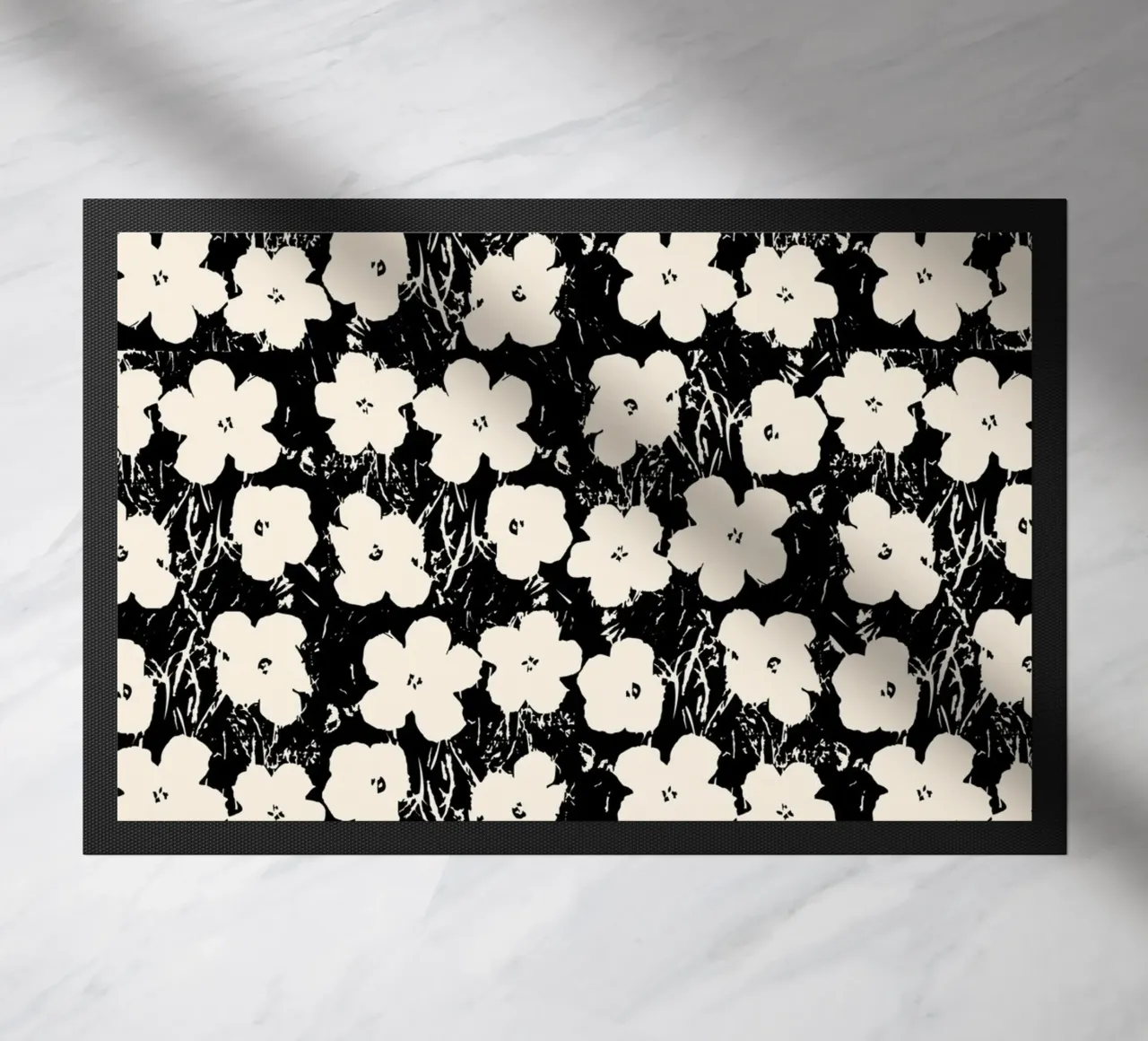 Matisse, motivo floreale in bianco e nero zerbino da Whole©