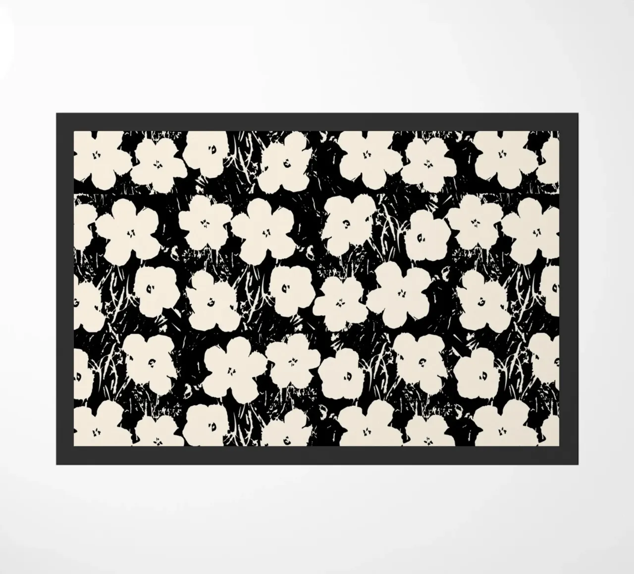 Matisse, motivo floreale in bianco e nero zerbino da Whole©