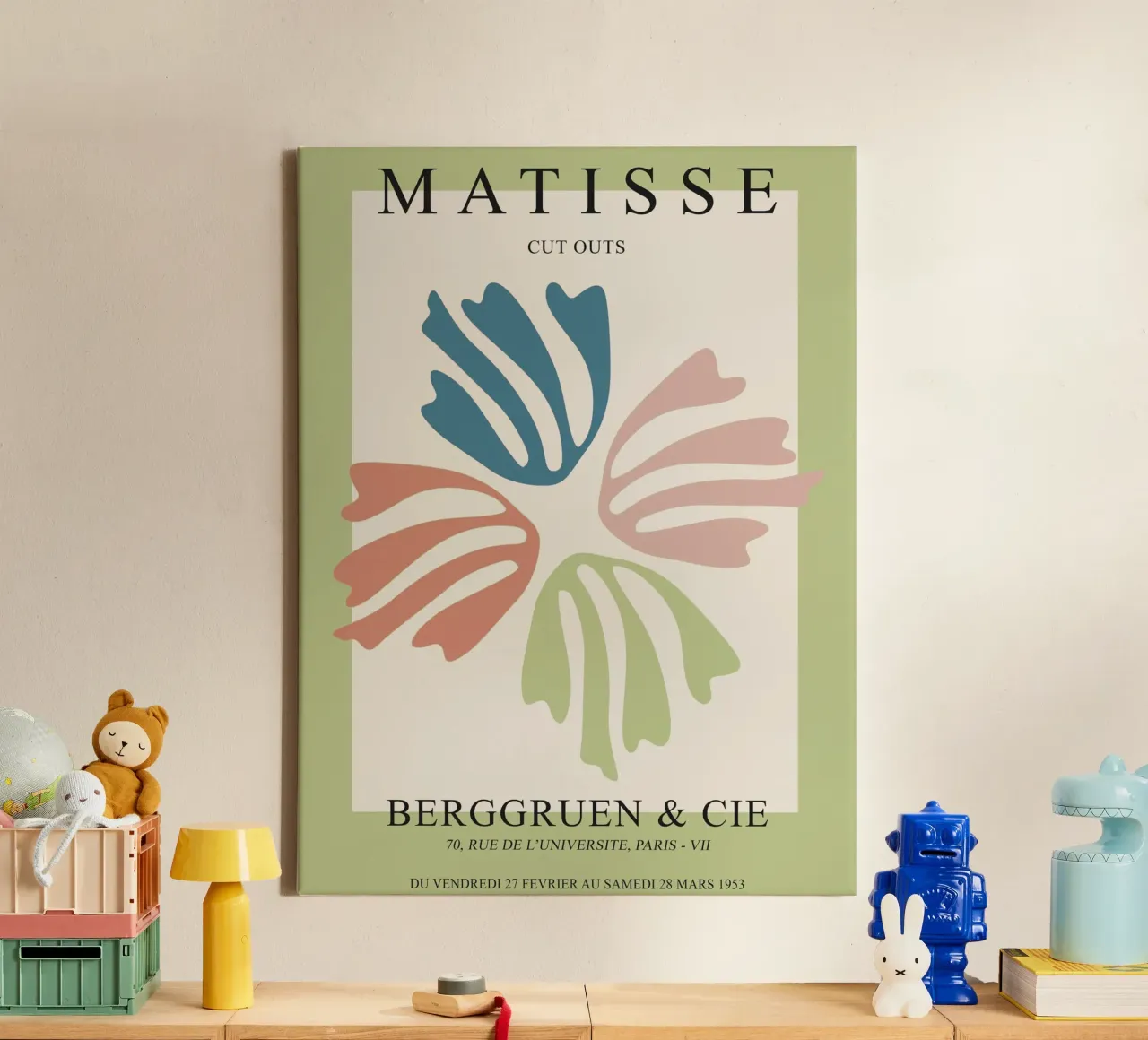 Recortables de Matisse lienzo con Marco flotante de Whole©