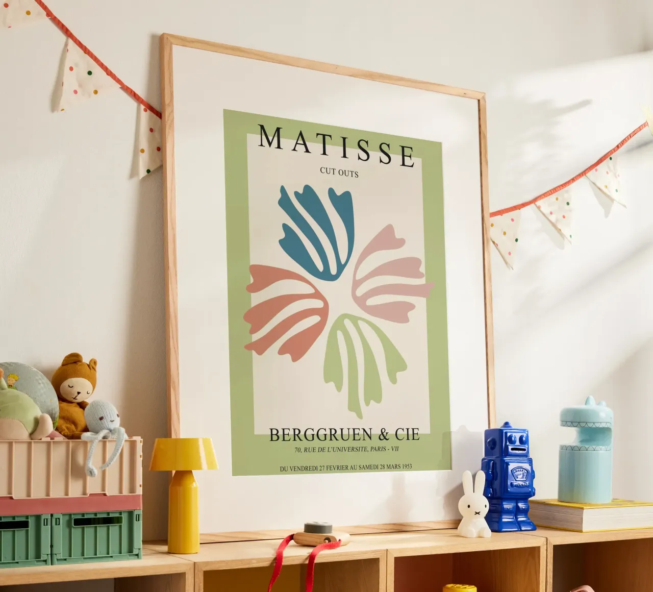 Recortables de Matisse poster con marco de plástico de Whole©