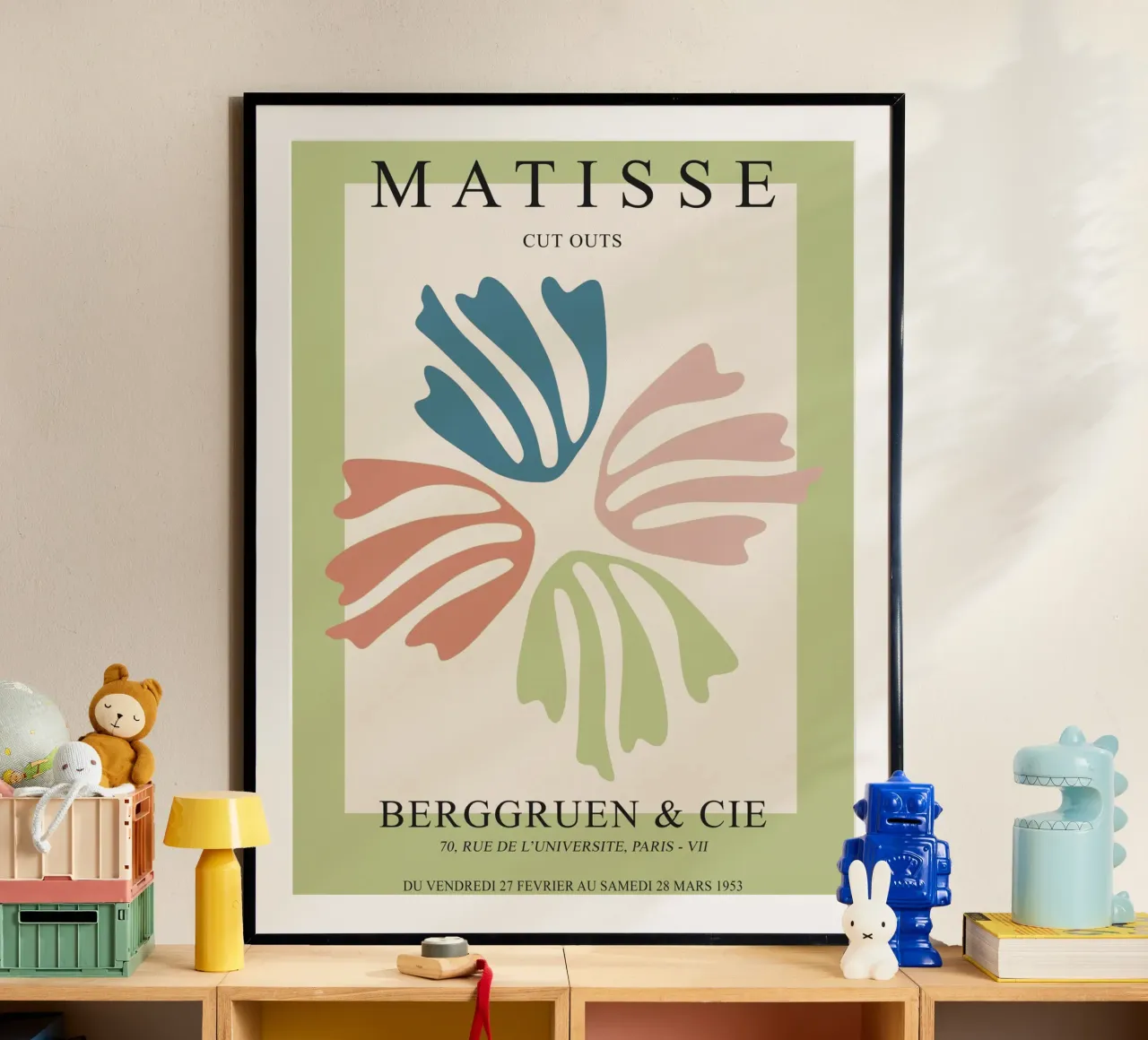 Recortables de Matisse poster con marco de plástico de Whole©