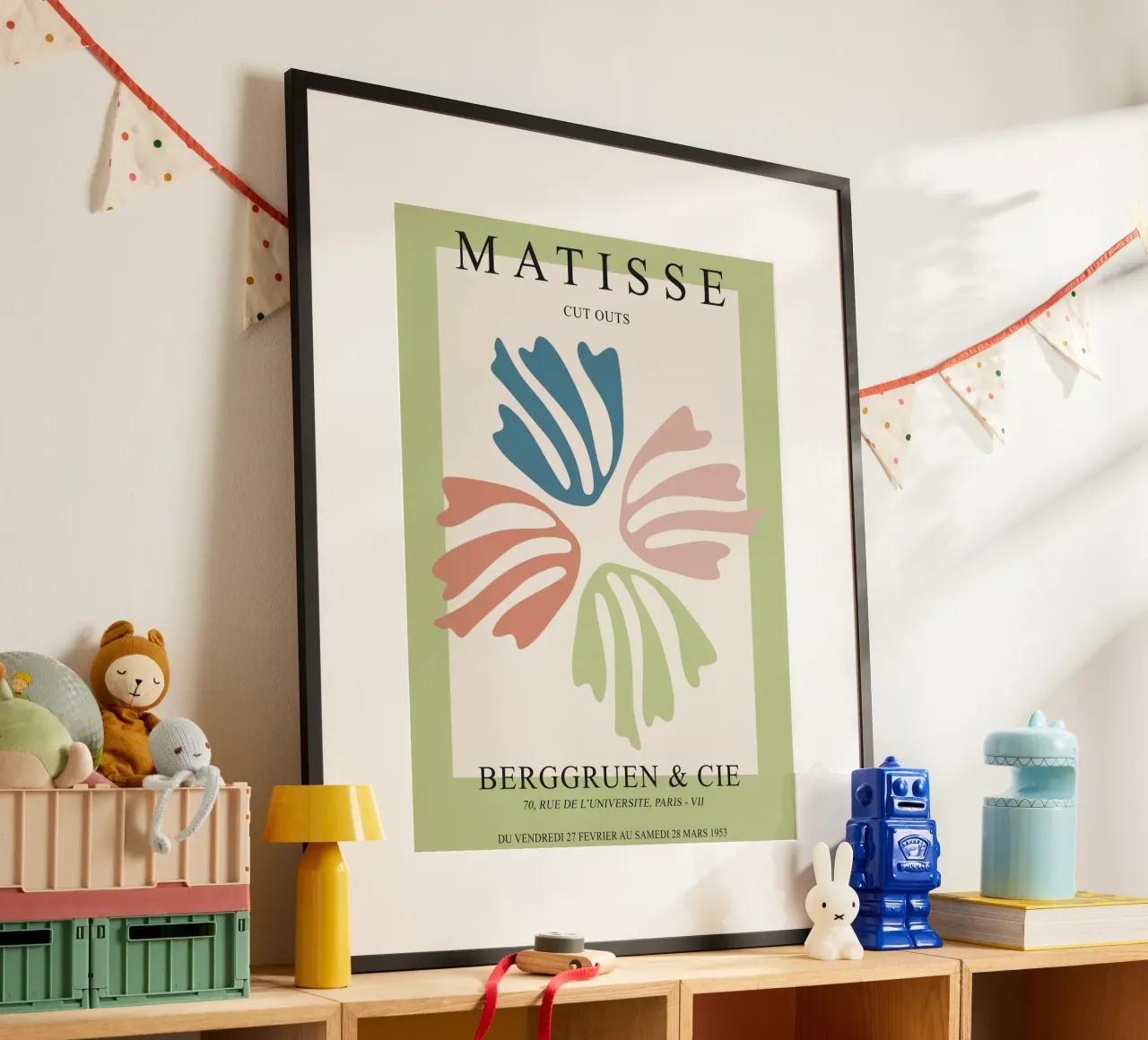 Recortables de Matisse poster con marco de plástico de Whole©