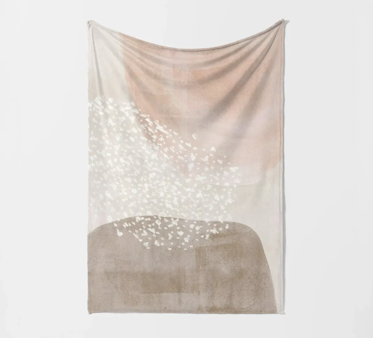 Abstract Soft Muted Colors fleece blanket by Melloi Art Print