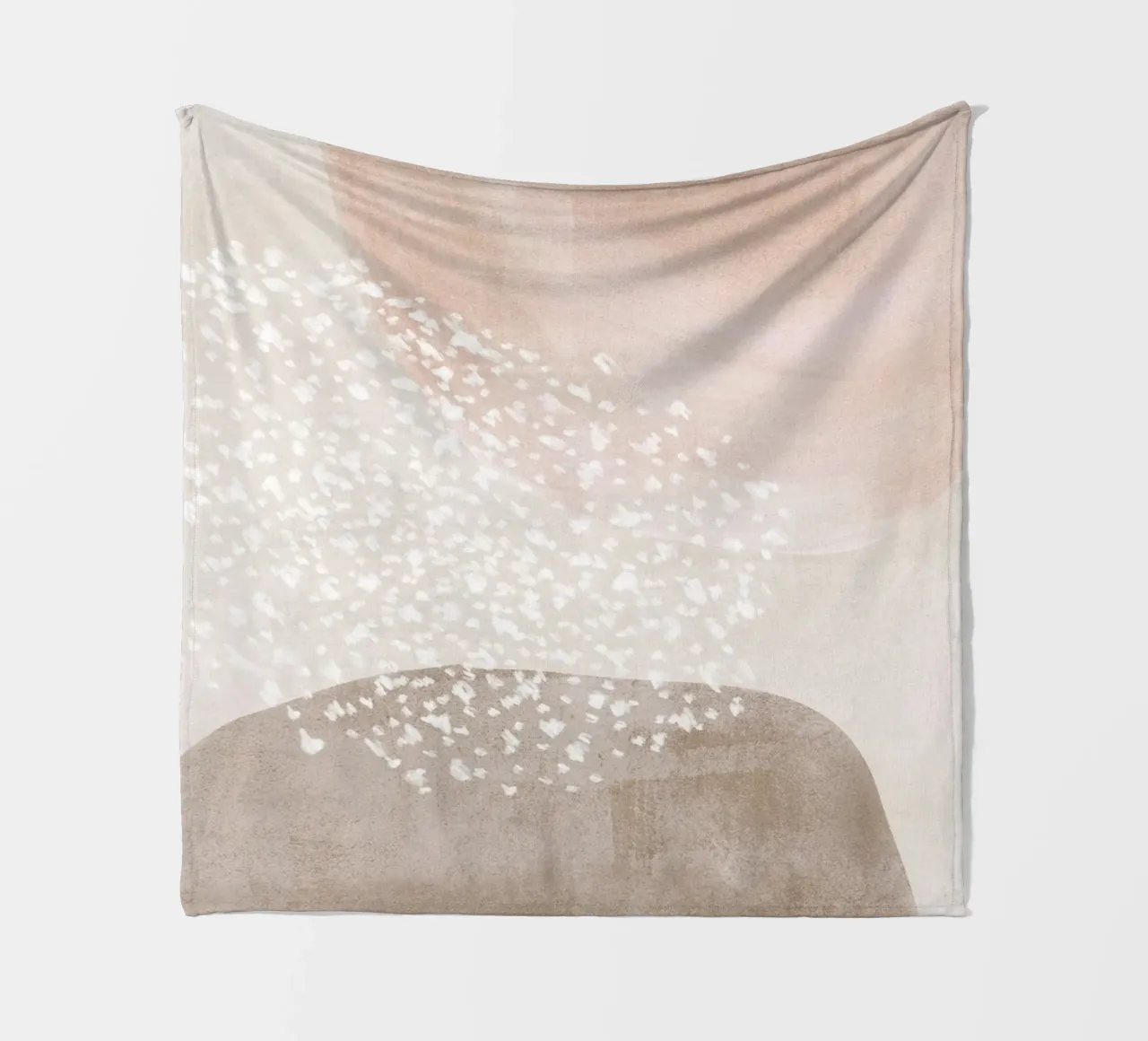 Abstract Soft Muted Colors fleece blanket by Melloi Art Print
