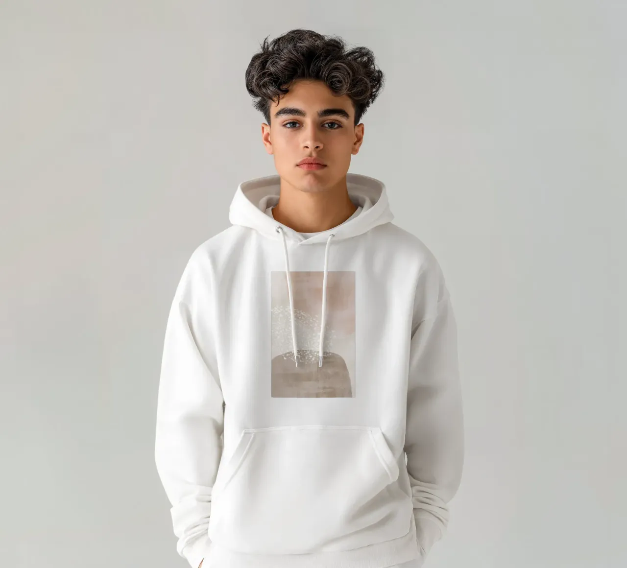 Colori astratti e tenui felpa con cappuccio da Melloi Art Print