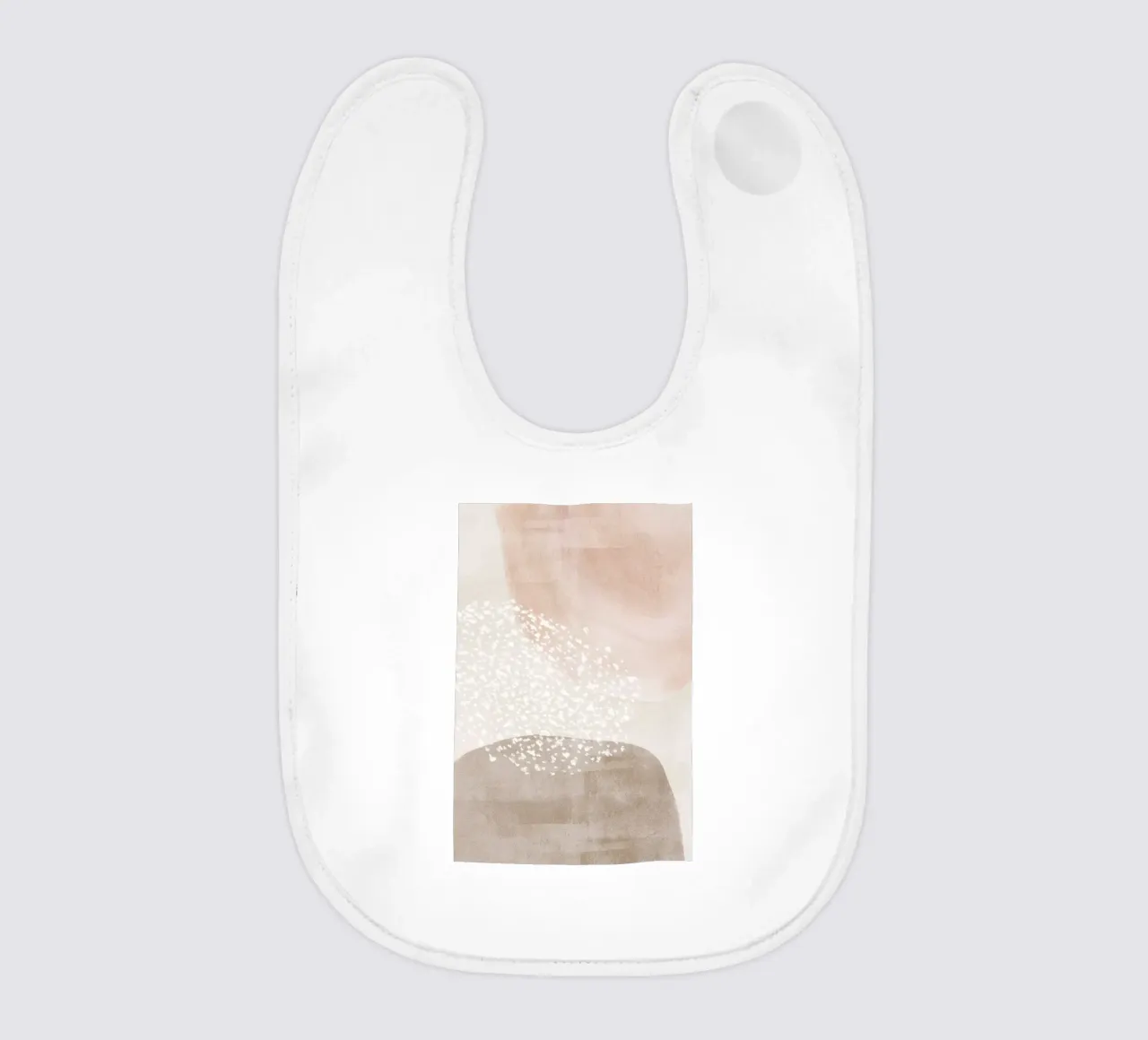 Abstrakte weiche gedämpfte Farben Babylätzchen von Melloi Art Print