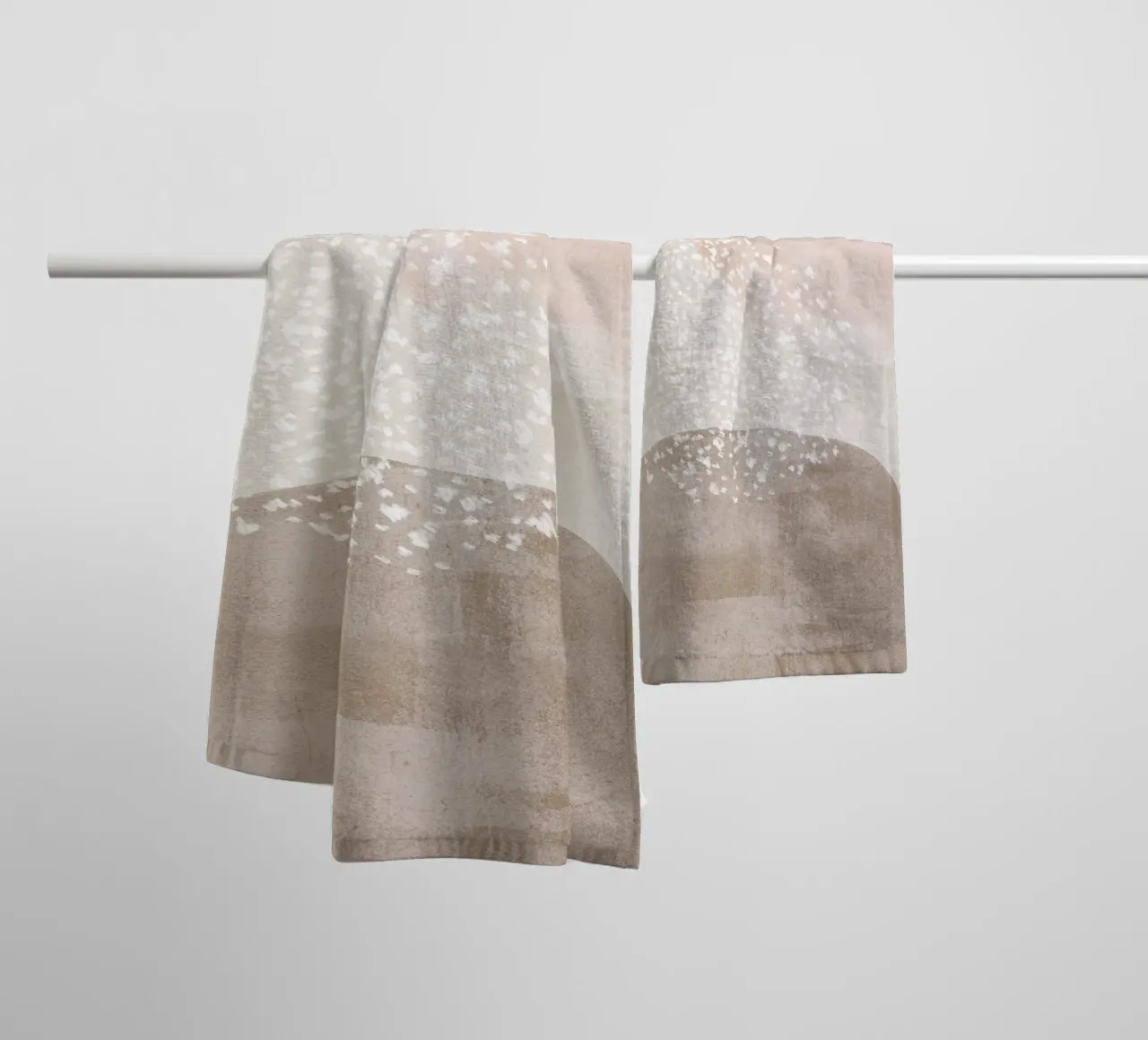 Abstract Soft Muted Colors towel by Melloi Art Print